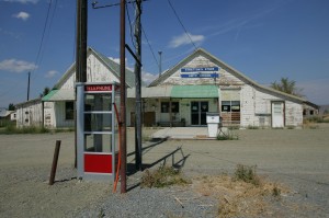Old general store and phone booth