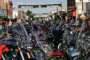 Harley Davidson motorcycle rally - Main Street