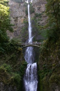 Multnomah Falls and Benson Bridge along the Historic Columbia River Highway